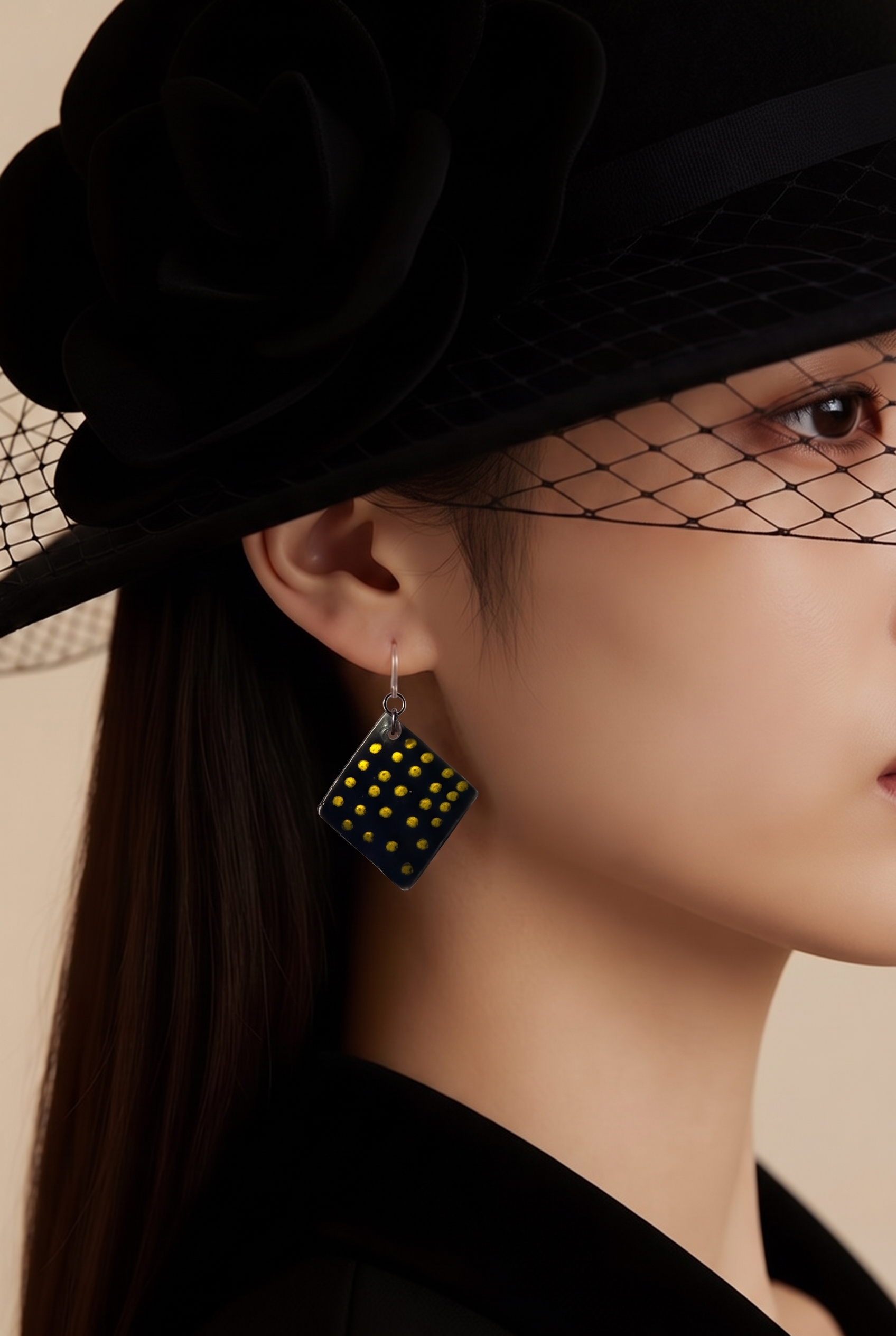 Cool stylish funky hypo-allergenic handmade earrings . Lightweight and comfy. make it yours   !     G04