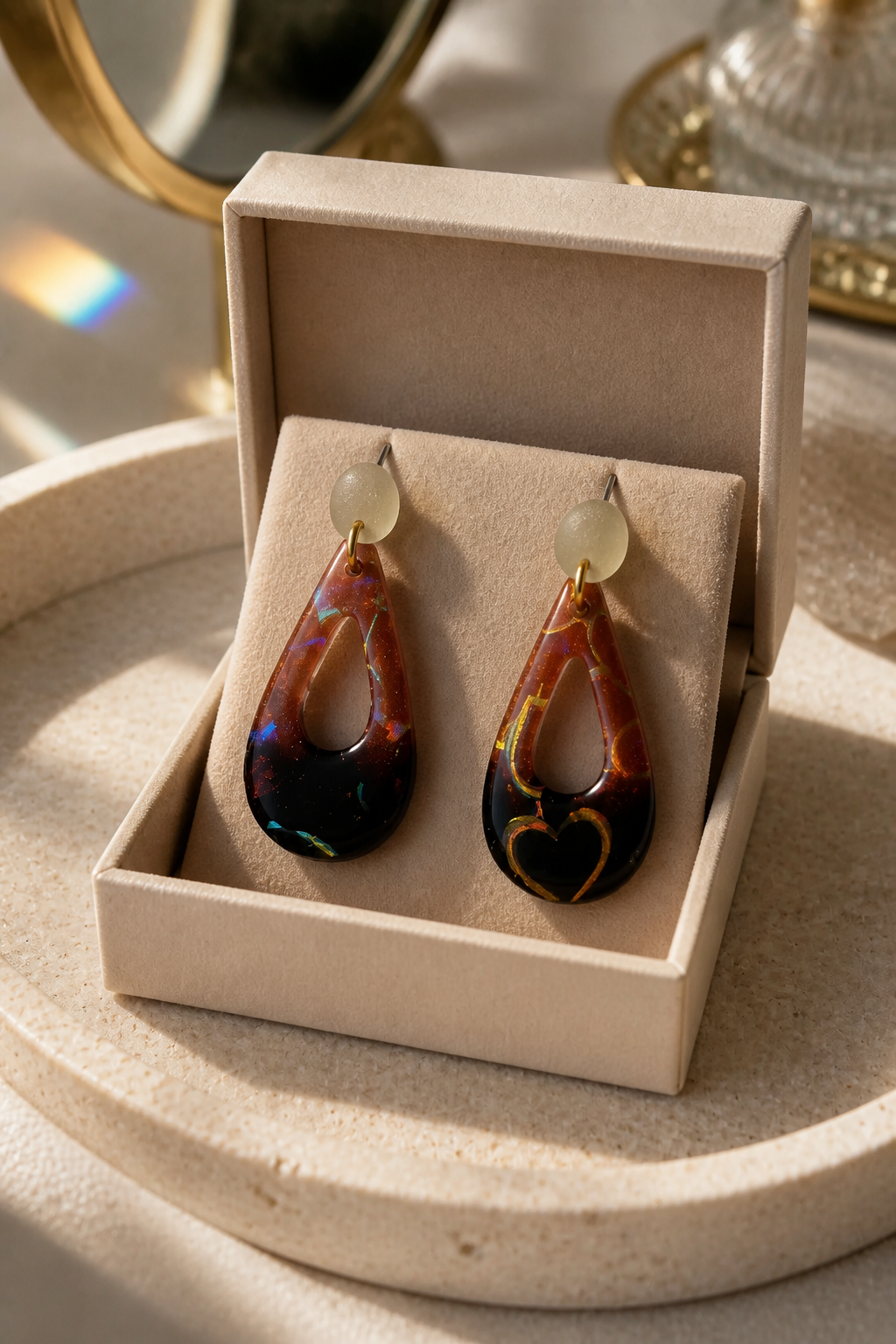 Beautiful and cool funky handmade earrings. designed for a glam confident style. It screams  : "Take me !"    F10
