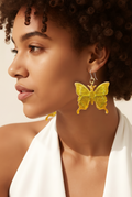 Beautiful stylish elegance . Handmade hypo-allergenic earring. Flutter your style before it flies away.    F07