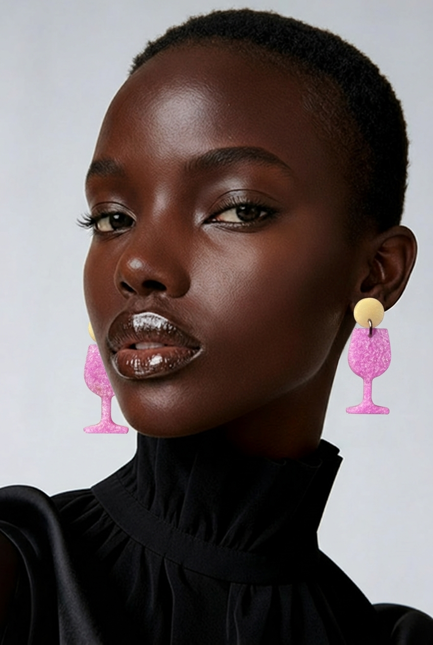 Beautiful funky handmade party earrings. You can now wear your glasses on your ears. Be the star and turn heads at any occasion.  F05
