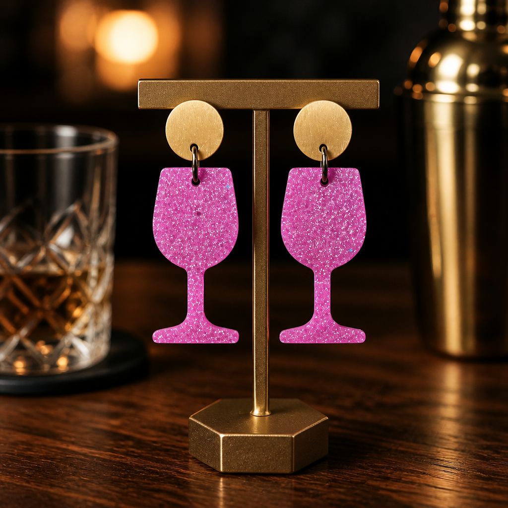 Beautiful funky handmade party earrings. You can now wear your glasses on your ears. Be the star and turn heads at any occasion.  F05
