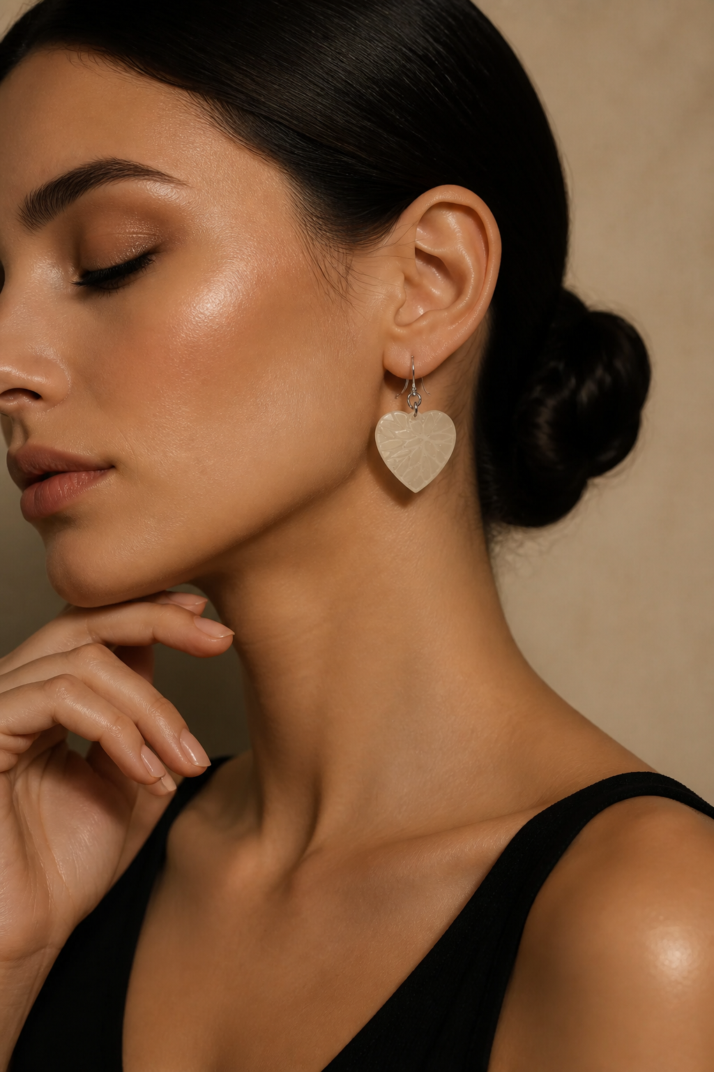 Beautiful cool classic elegance. Hypo-allergenic handmade earrings. You didn't ask for them, but you need them ! Grab them before they are gone ! For the exquisite person.     F03.
