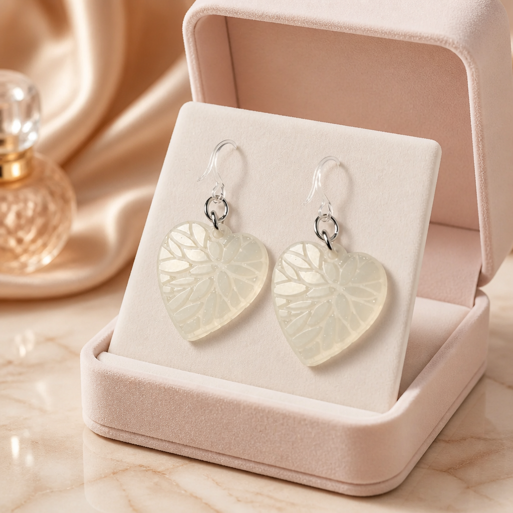 Beautiful cool classic elegance. Hypo-allergenic handmade earrings. You didn't ask for them, but you need them ! Grab them before they are gone ! For the exquisite person.     F03.