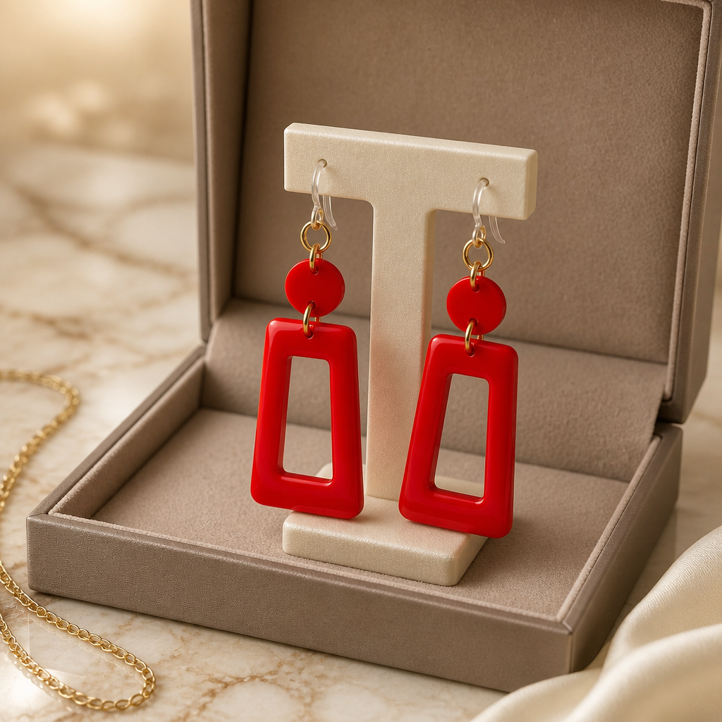 Beautiful elegance. A hypo-allergenic handmade earring. Crafted to turn heads.  glam your collection with this set.  F02