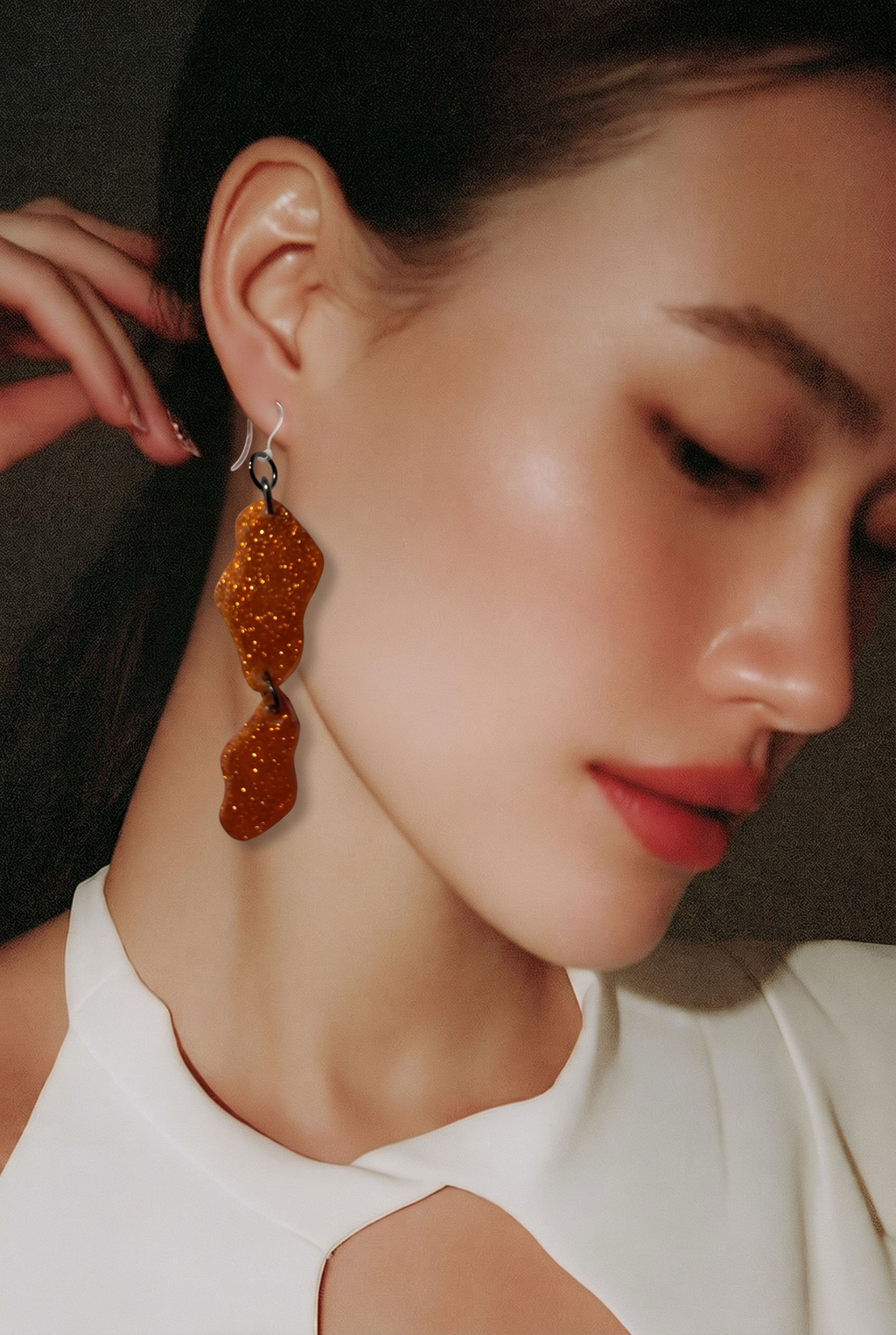 Beautiful classic  elegance . Handmade hypo-allergenic earrings. Enhance your collection.    F01