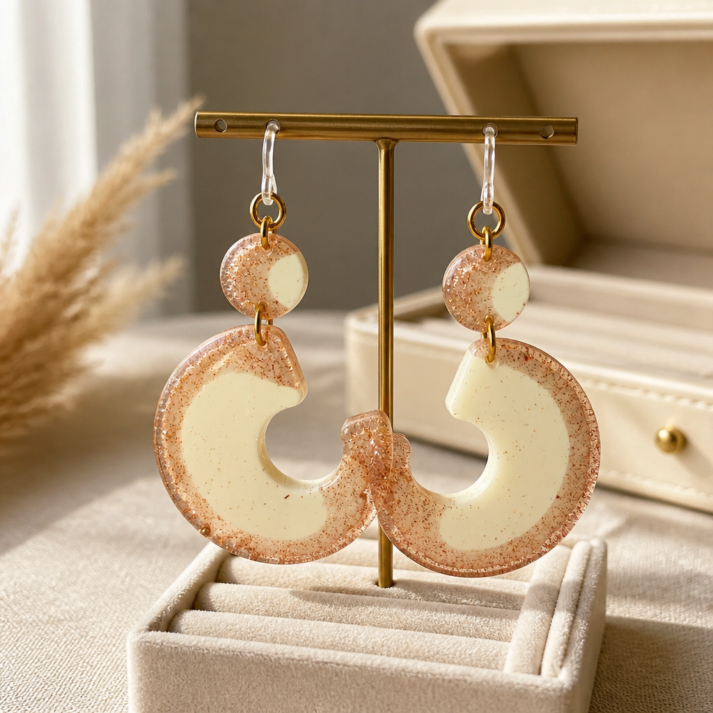 Beautiful stylish elegance.Handmade hypo-allergenic earring . One of a kind . Never to be repeated again. A must for your earring collection.      E08
