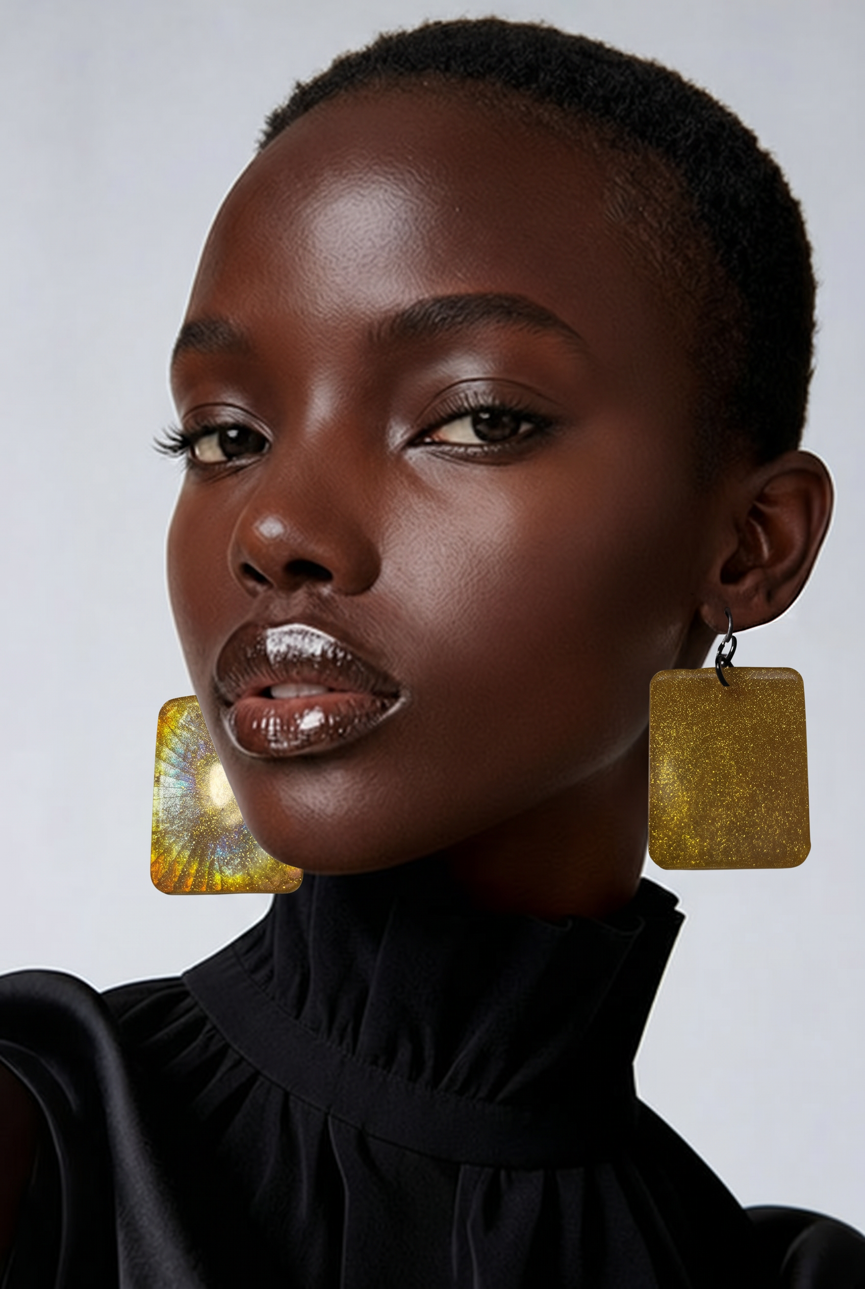 Gorgeous stylish handmade hypo-allergenic earrings. Classic shape. Lightweight with comfy hooks. One of a kind. Not to be repeated. Especially for you !     E07