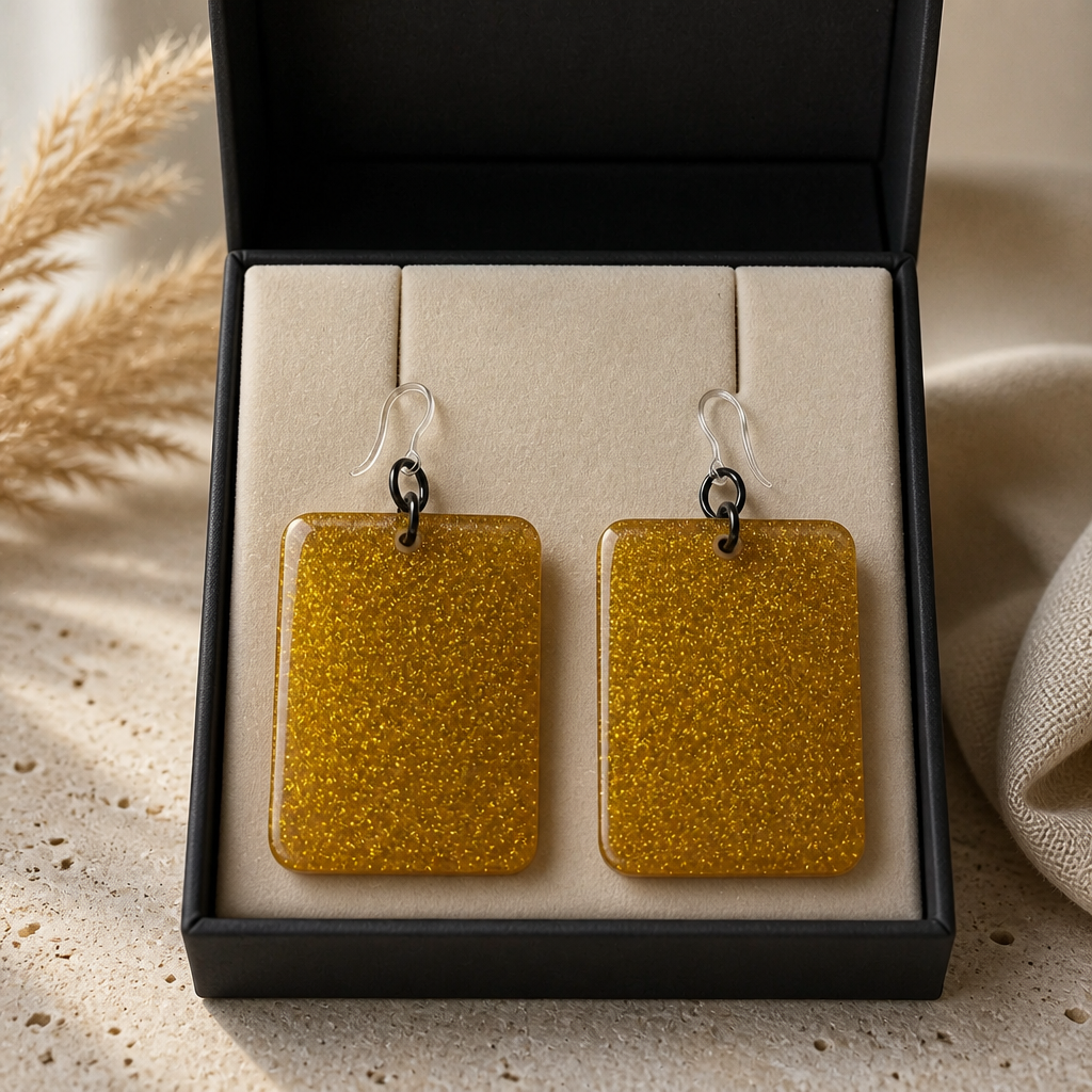 Gorgeous stylish handmade hypo-allergenic earrings. Classic shape. Lightweight with comfy hooks. One of a kind. Not to be repeated. Especially for you !     E07