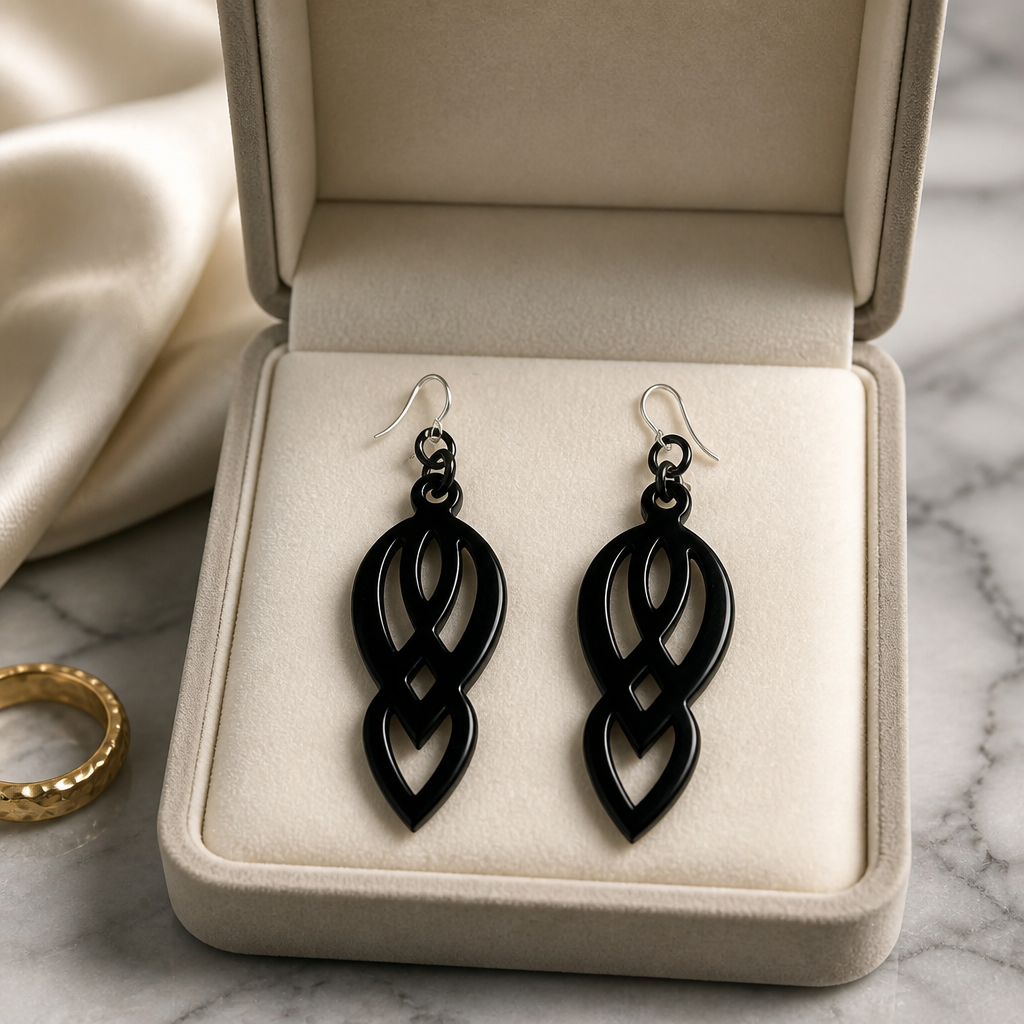 Cool unique and funky handmade hypo-allergenic earrings.Lightweight and stylish to glam your outfit.  Made to turn heads !      E5