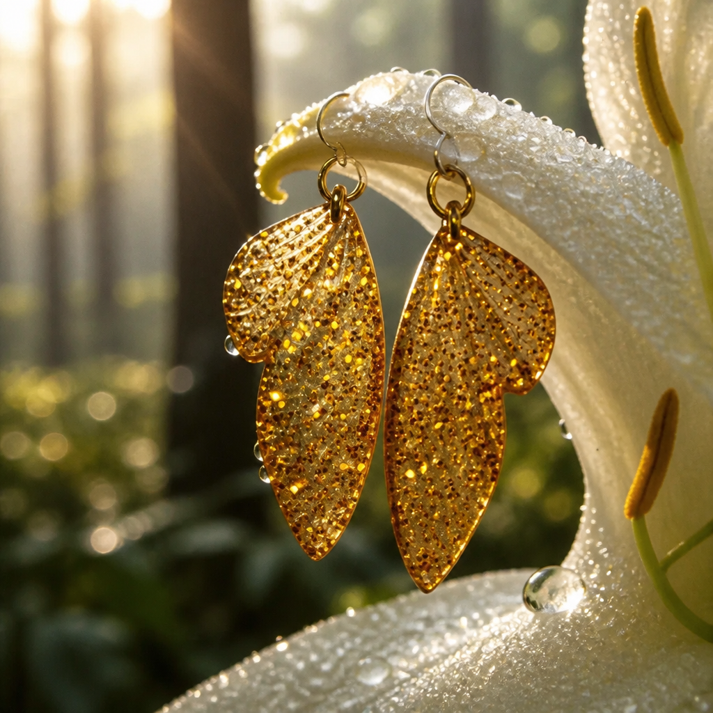 Beautiful elegant and stylish handmade hypo-allergenic earrings. Lightweight, perfest for daily wear. Make it yours !      E04