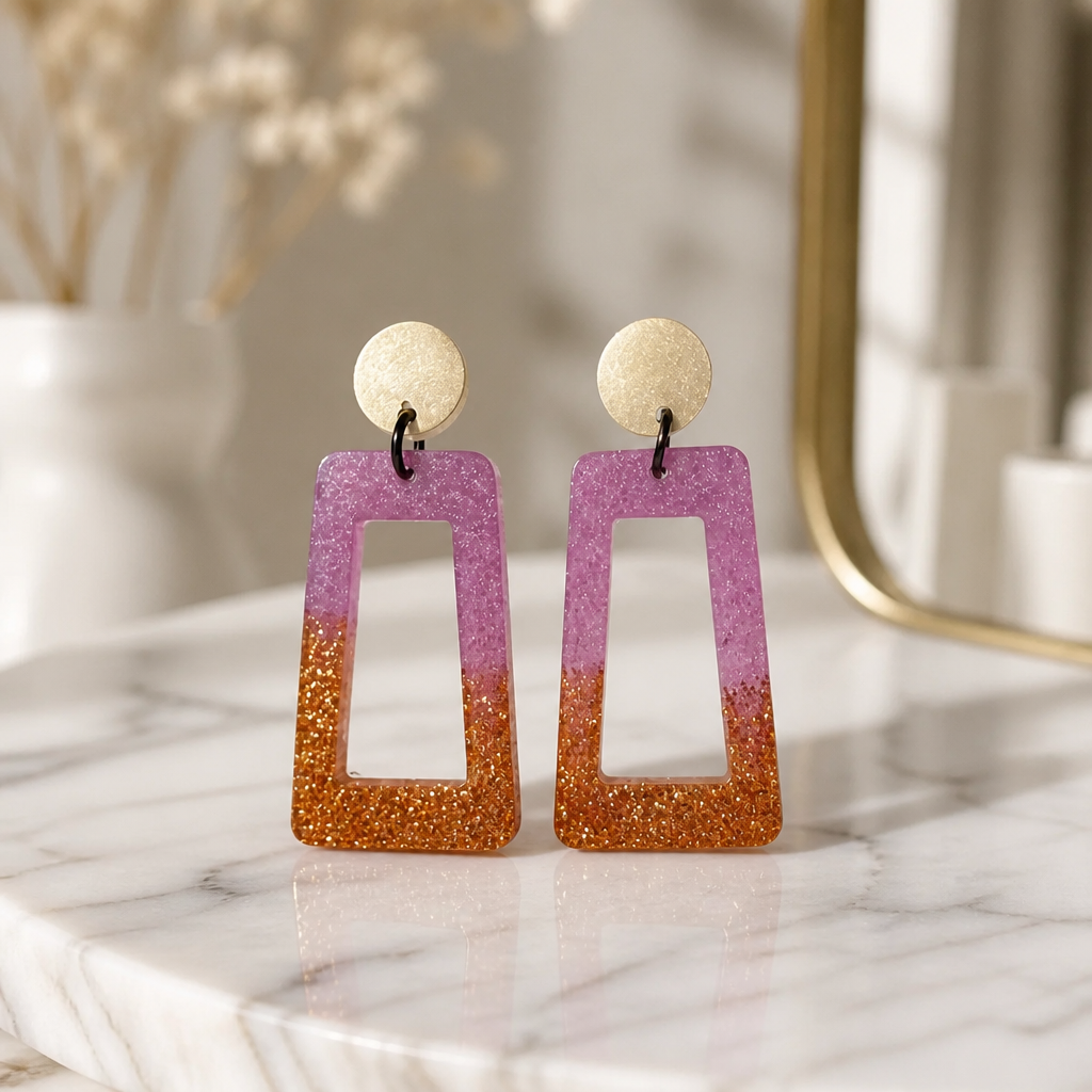 Cool funky handmade earrings. Eye-catching and head turning. Made especially for you . Own it !       D10
