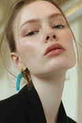 Beautiful glam handmade earrings with hypo-allergenic hooks . You can't resist these to sparkle your outfit , day or night as it has UV glow. Never to be repeated.      D01