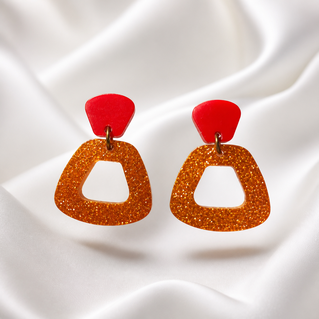 Cool funky unique handmade earrings to glam your style. Lightweight and stylish to take anywhere. ..       C10