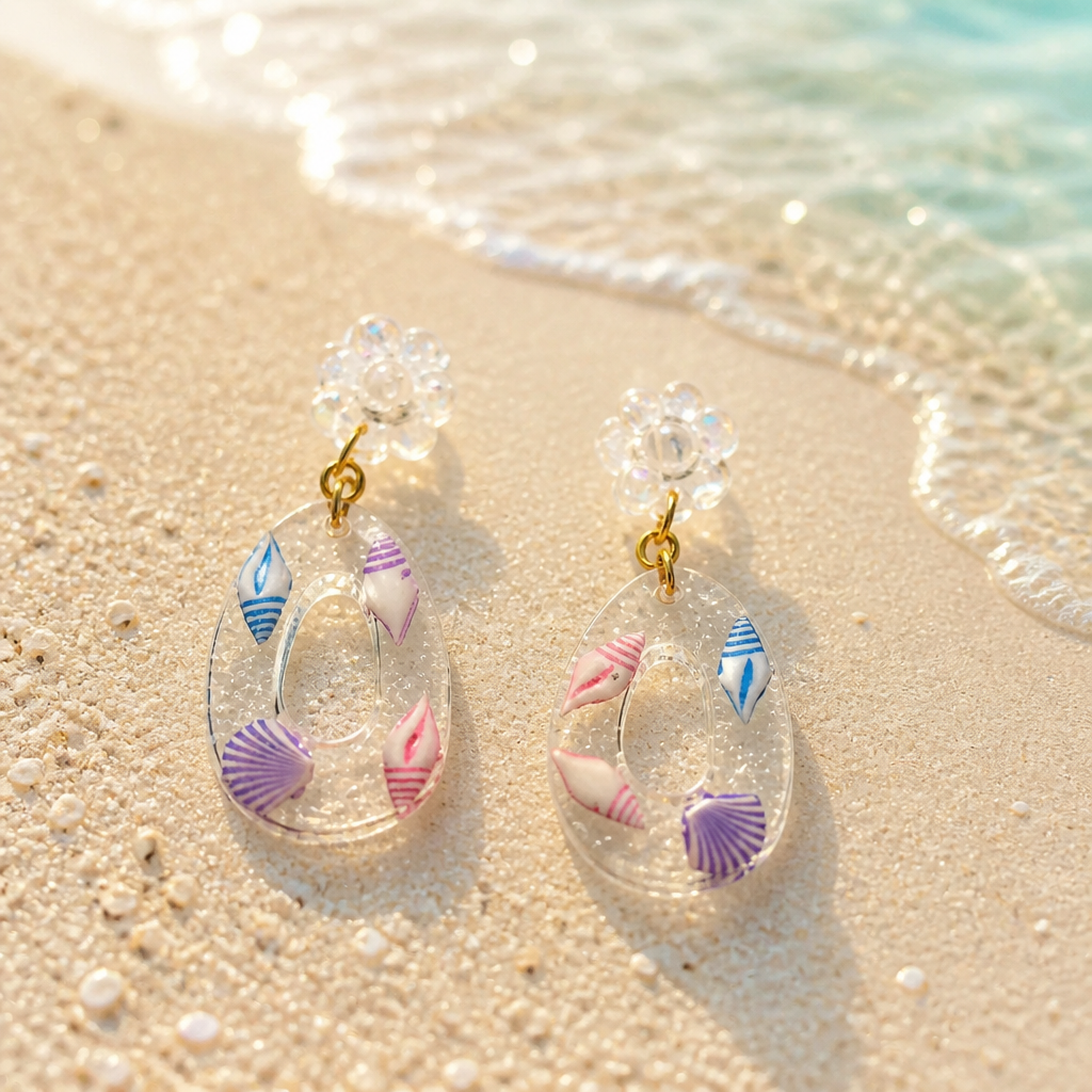 A cool, stylish and funky handmade earring with a sparkle.   Glam Your style , take them now . C03