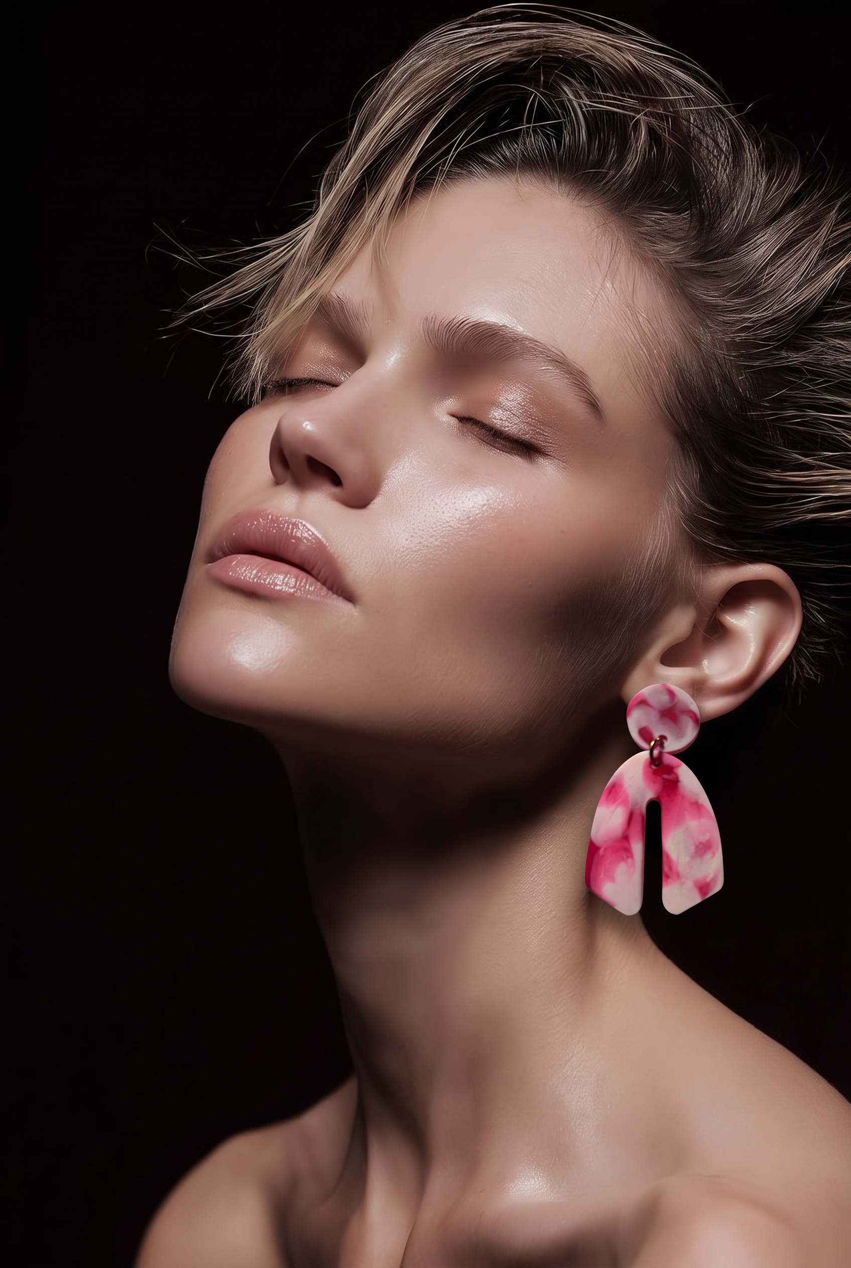 Beautiful cool party handmade earrings. UV glow to add sparkle to your party . Be the center of attraction .       C01