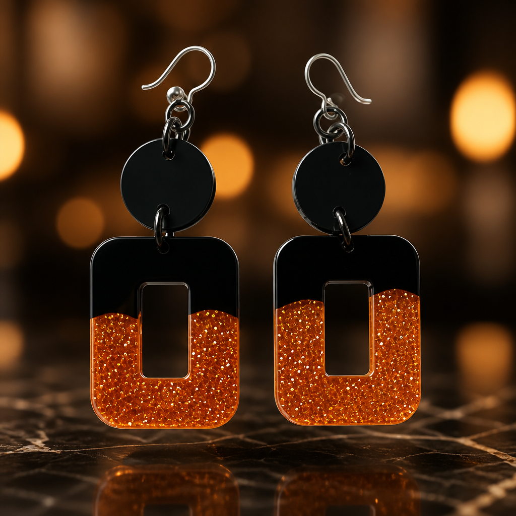 Beautiful glam and stylish handmade earrings , lightweight with comfy hypo-allergenic hooks. Making style easy ! You need this set , take it home..   B10