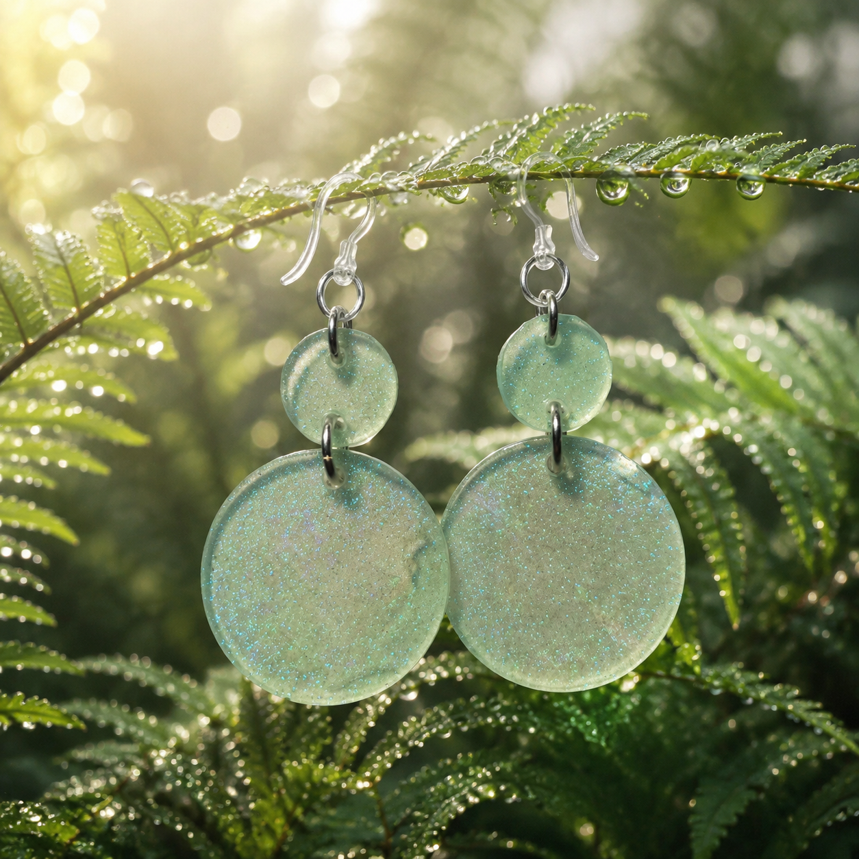 Classic stylish and unique handmade earring with hypo-allergenic hooks for a lightweight comfy wear. Really sparkle and shine with this set. Lift your mood and keep smiling. Made especially just for you ! , .    B07