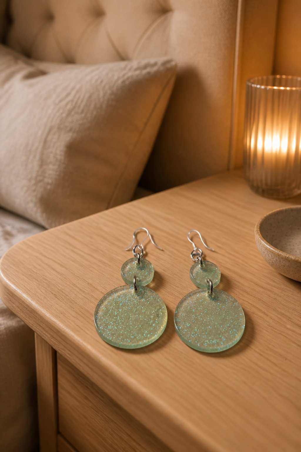 Classic stylish and unique handmade earring with hypo-allergenic hooks for a lightweight comfy wear. Really sparkle and shine with this set. Lift your mood and keep smiling. Made especially just for you ! , .    B07