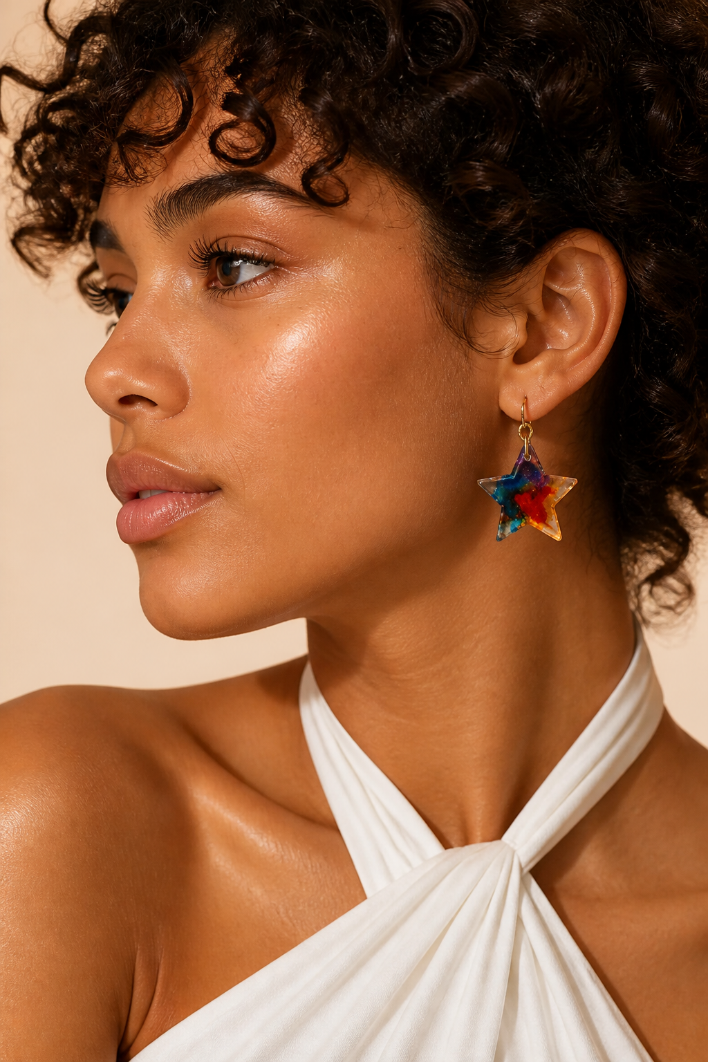 A sofisticated elegant statement piece with a modern artistic finish . Comfy hypo-allergenic hooks. Lightweight.  Stand out from the crowd. B04