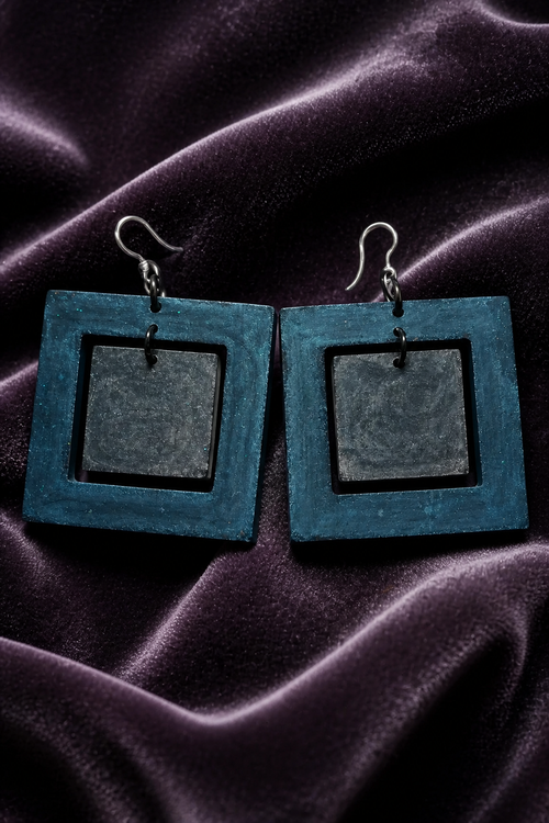 A beautiful funky rustic handmade earring with comfy hypo-allergenic hooks. Made to turn heads , so glamour will be the norm . Take it now.      A09