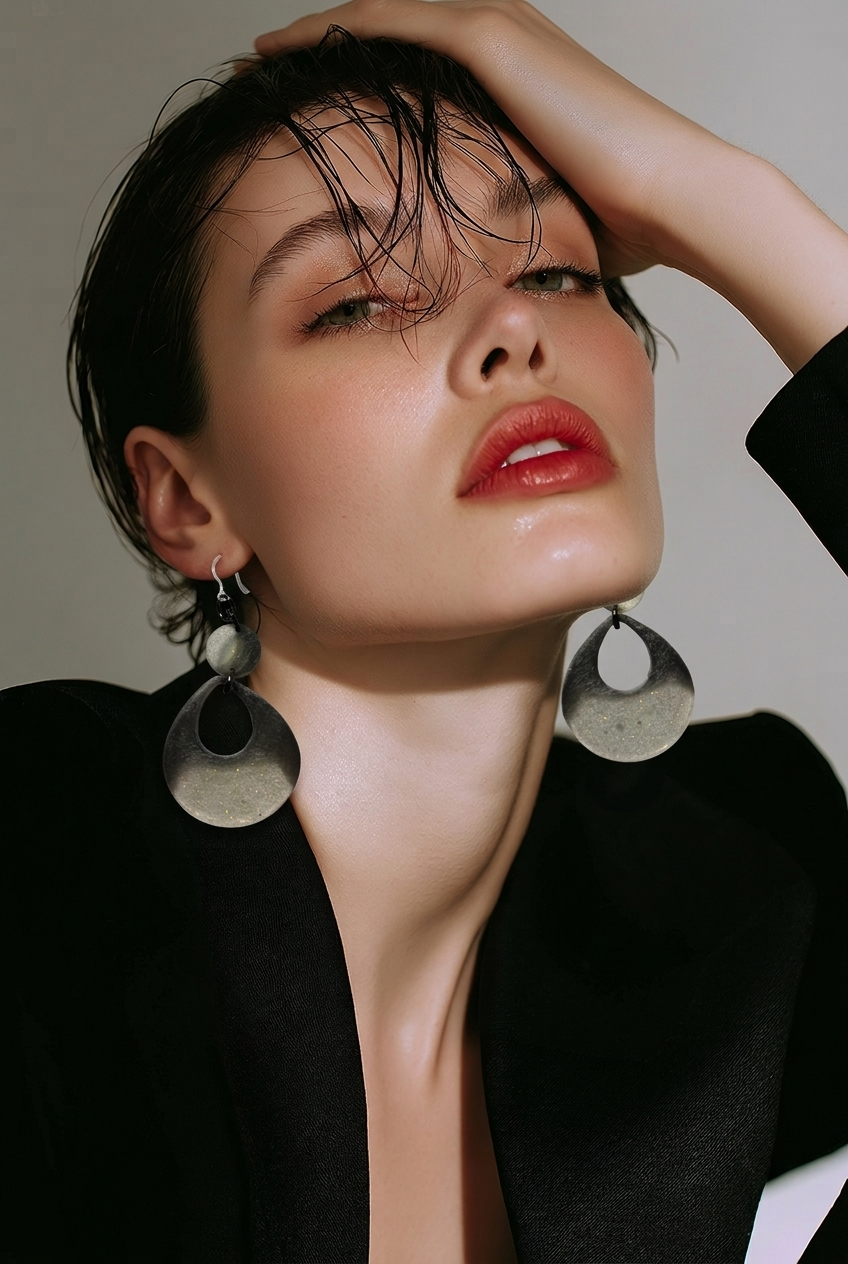 Classic elegance. Handmade earrings with comfy hypo-allergenic earrings. Lightweight and waiting to be taken home.    A08