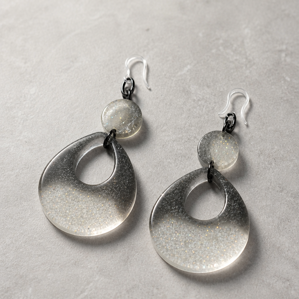 Classic elegance. Handmade earrings with comfy hypo-allergenic earrings. Lightweight and waiting to be taken home.    A08