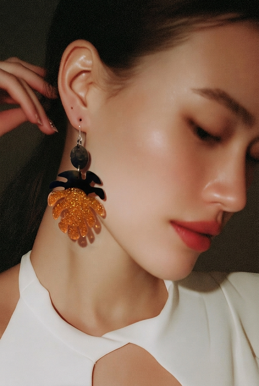Beautiful classic handmade earrings with comfy hypo-allergenic hooks. Lightweight an ready to glam your style.        A07