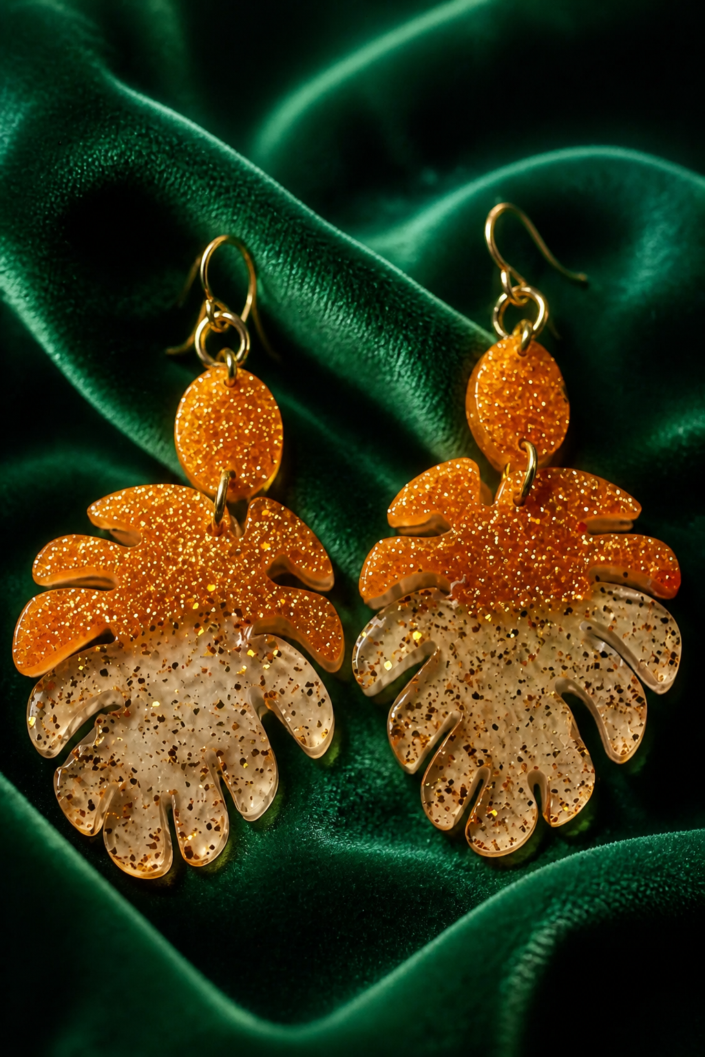Beautiful hand crafted earrings with comfy hypo-allergenic hooks. Made to sparkle and shine . Come enjoy wearing these.   A06