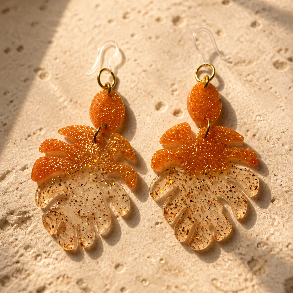 Beautiful hand crafted earrings with comfy hypo-allergenic hooks. Made to sparkle and shine . Come enjoy wearing these.   A06