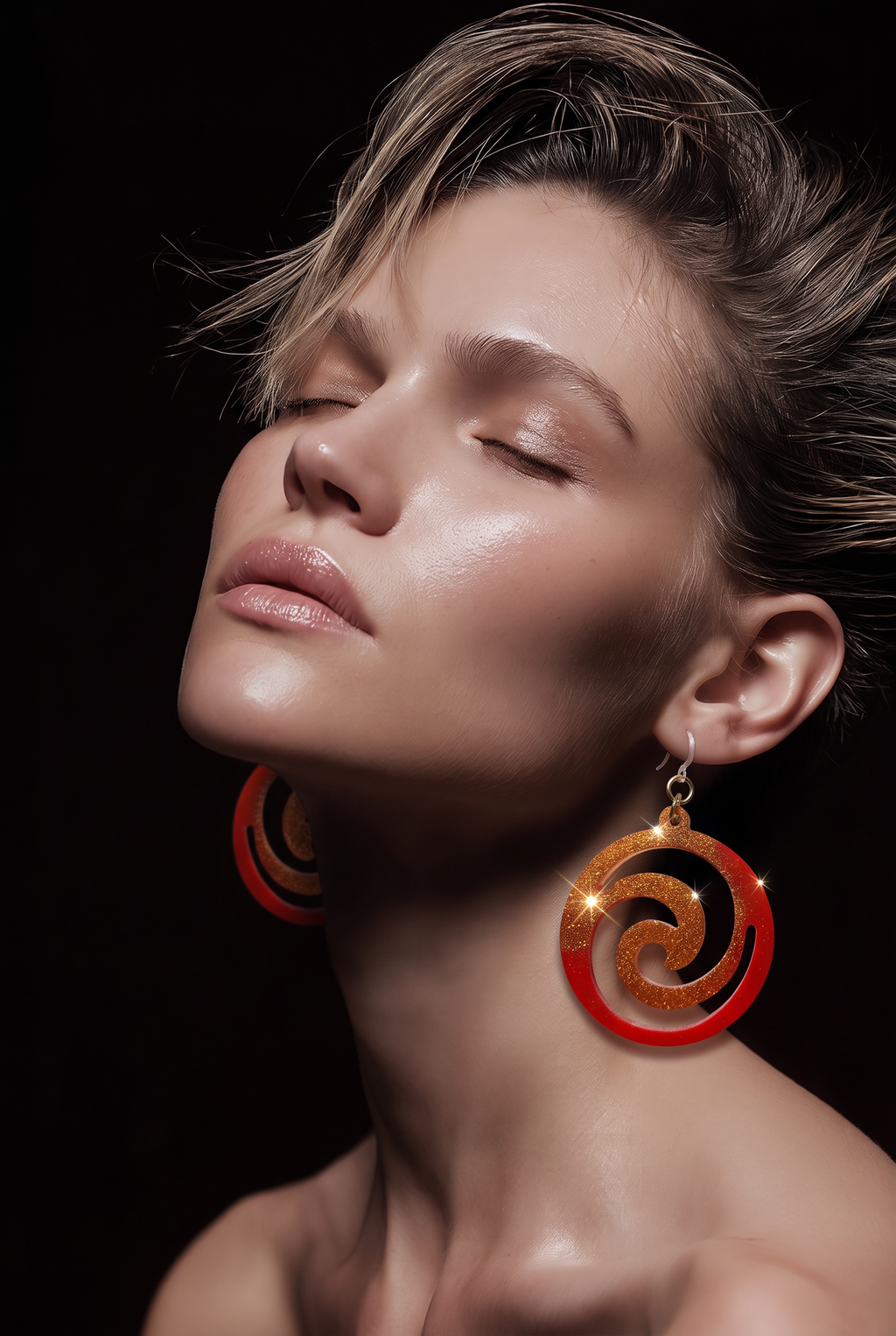 A beautiful beauty . Classic, elegant handmade earrings with comfy hypo-allergenic hooks. Lightweight and waiting to glam your collection. A05
