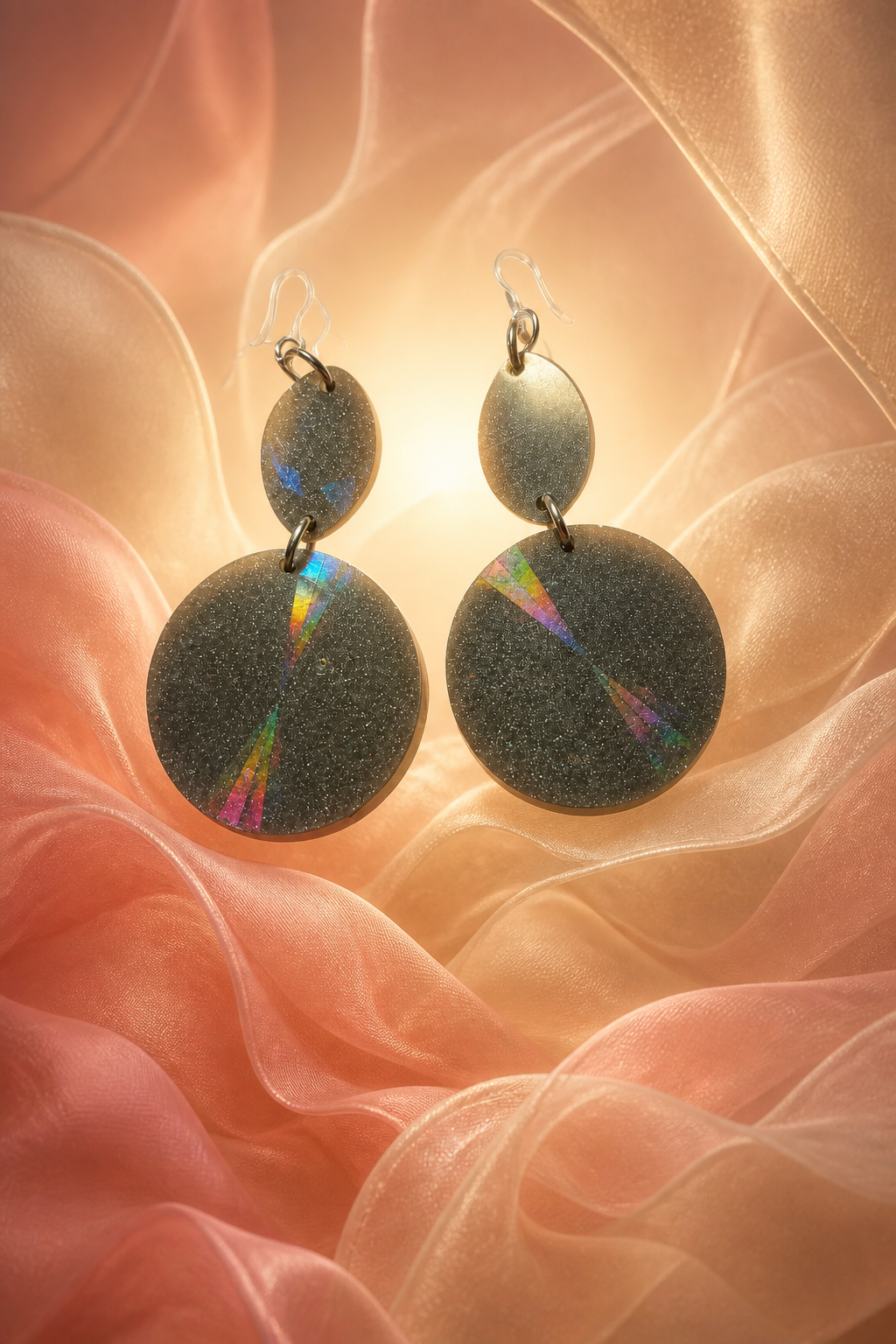 Beautiful stylish elegance. Handmade earringhs with comfy hypo-allergenic hooks. Sparkle your style and be the center of attraction . You are going to turn heads with these .        A04