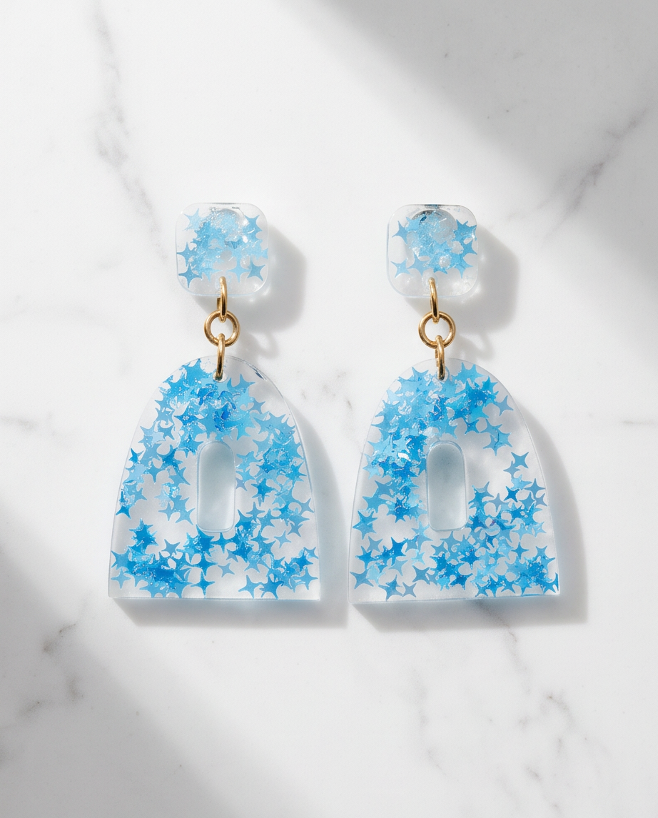 A funky glam handmade earring to glam and sparkle you and any occasion. Day and night parties. You will turn heads with these. Take them now before they are gone.     A02