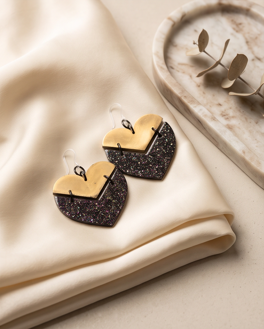 Beautiful elegance. Subtle shimmer and golden warmth. Exquisite handmade earrings. Design W01   www.chakor.co.za
