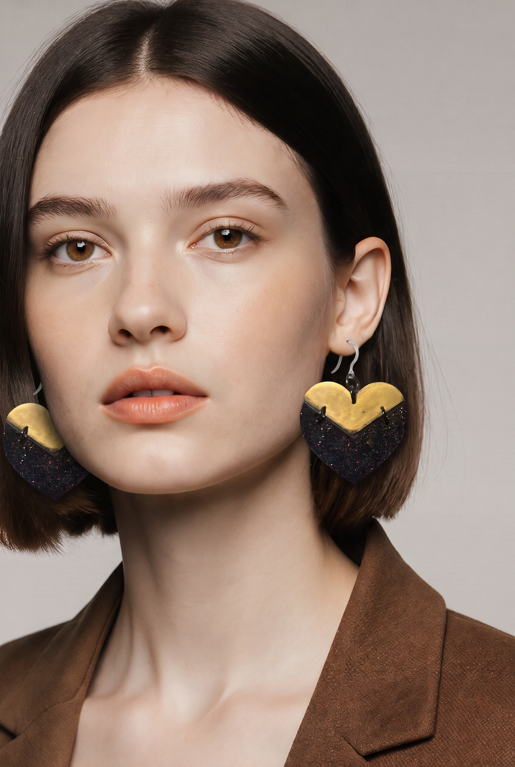 Beautiful elegance. Subtle shimmer and golden warmth. Exquisite handmade earrings. Design W01   www.chakor.co.za