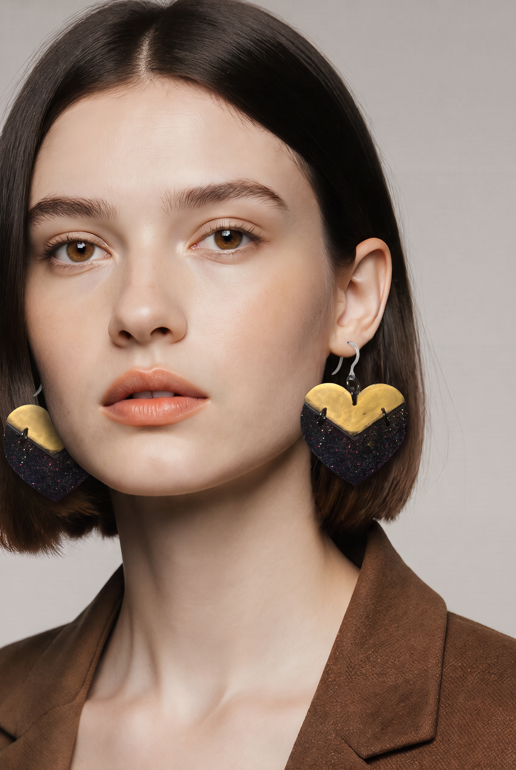 Beautiful elegance. Subtle shimmer and golden warmth. Exquisite handmade earrings. Design W01   www.chakor.co.za