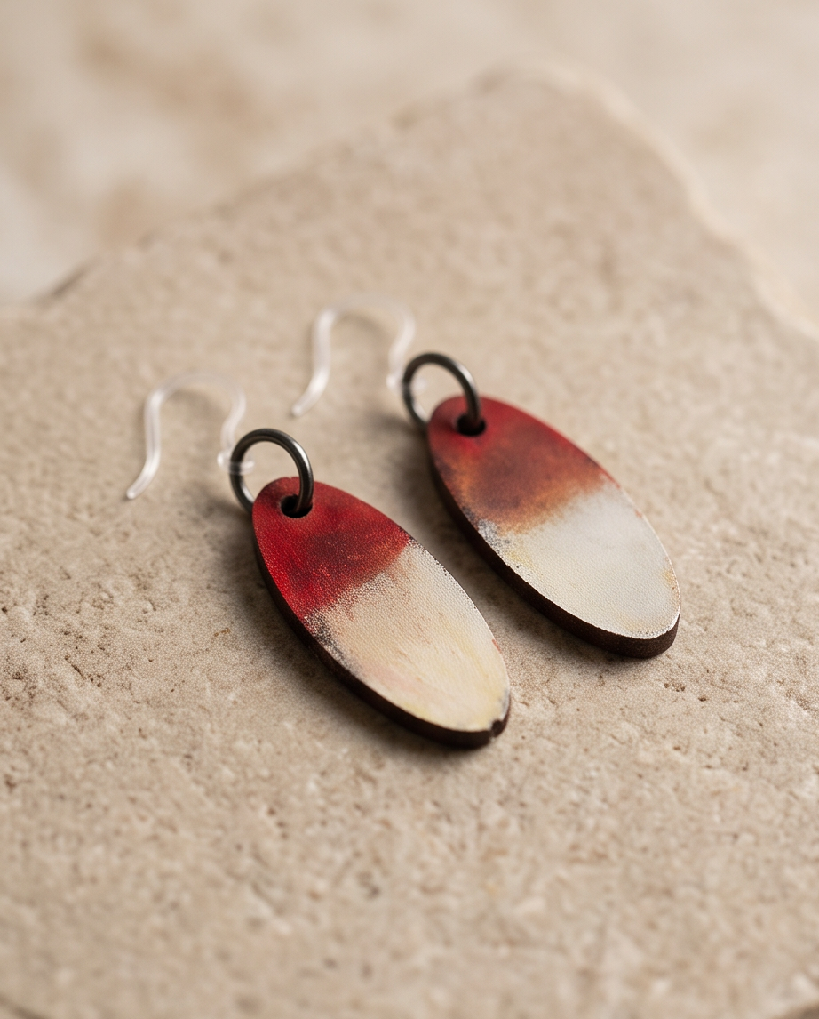 A beautiful, artistic, rustic and elegant statement handmade earring. . Design W05   www.chakor.co.za
