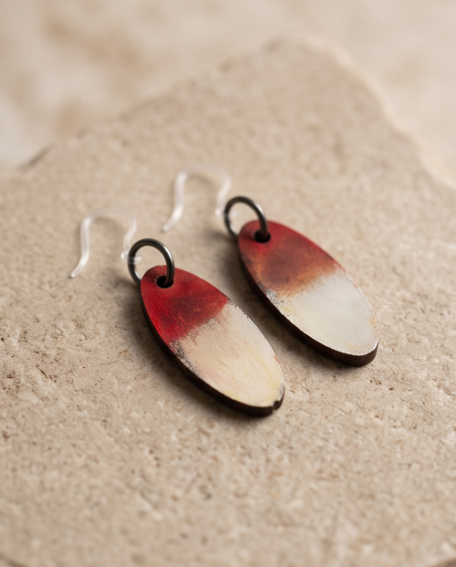 A beautiful, artistic, rustic and elegant statement handmade earring. . Design W05   www.chakor.co.za