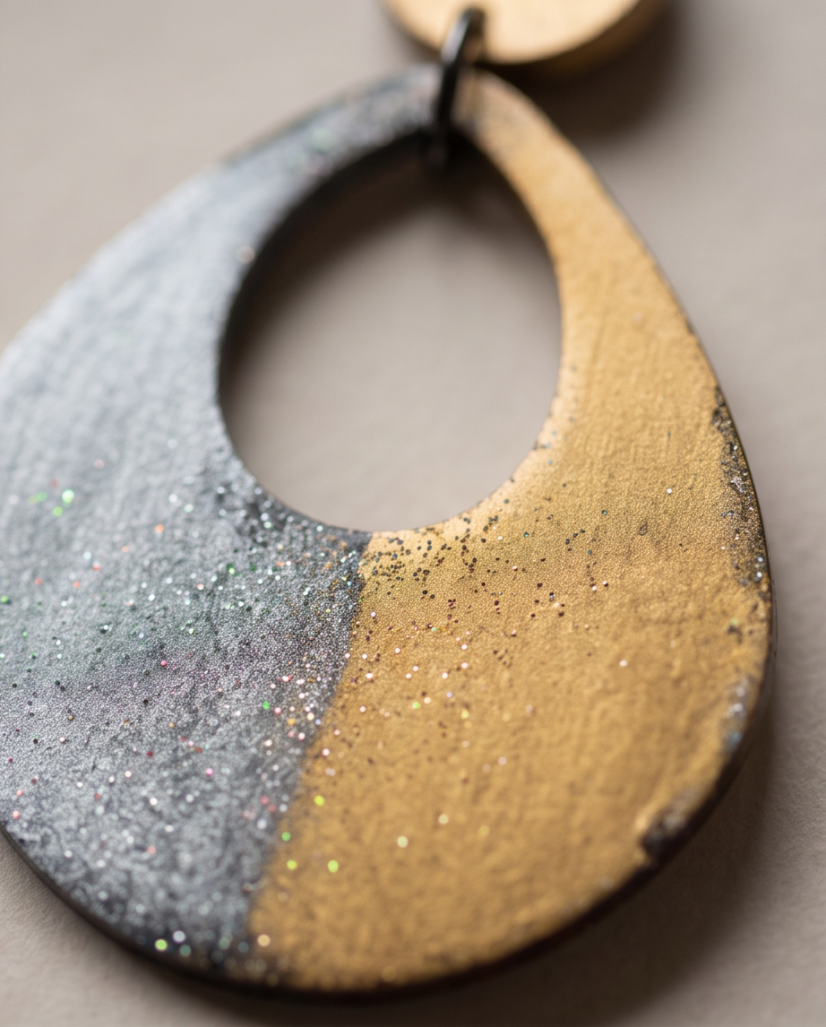 A Beautiful elegant rustic handmade earring with comfy hypo-allergenic hooks.Design W02   www.chakor.co.za