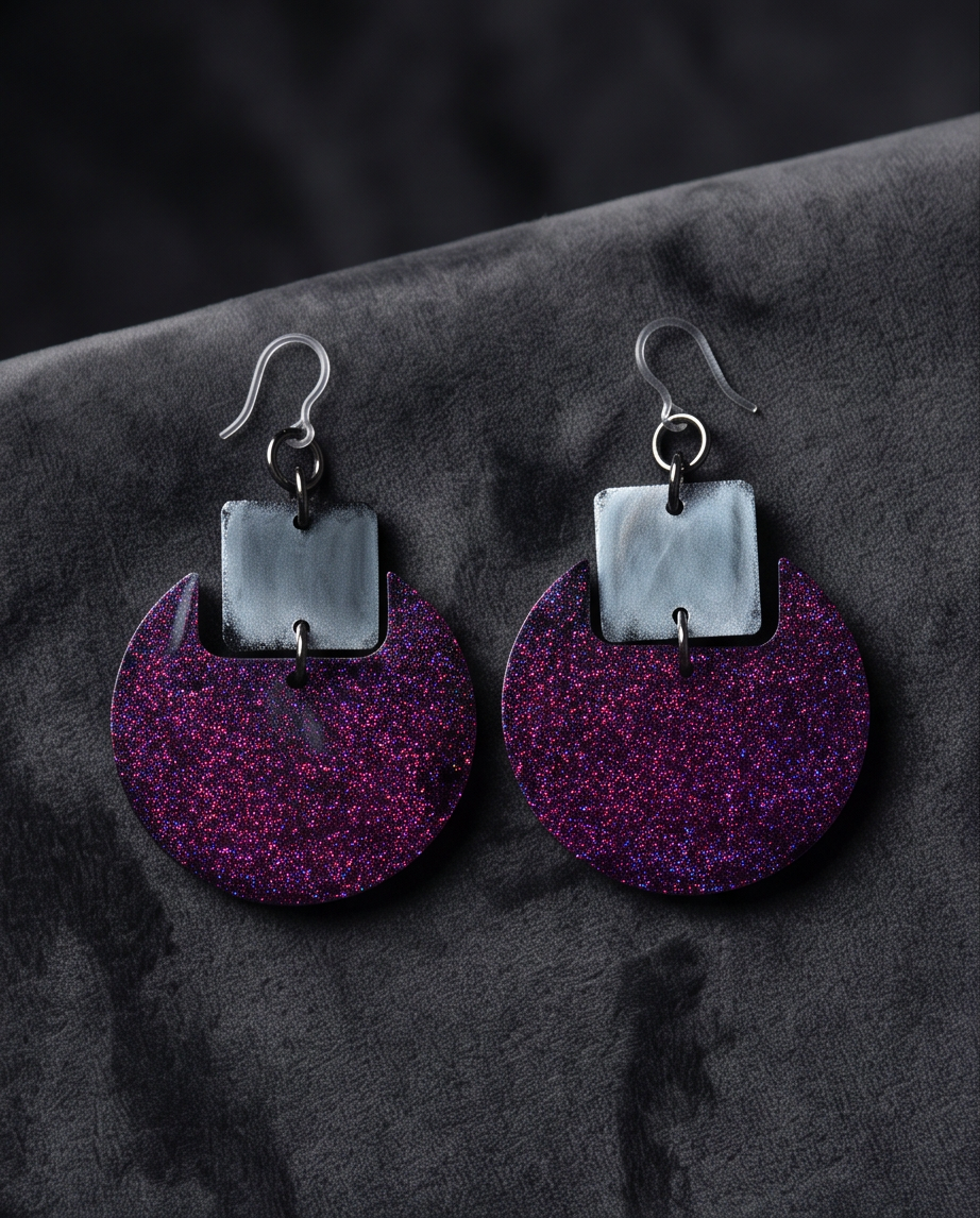 Beautiful effortless elegance .Modern rustic handmade earrings  Design W03  www.chakor.co.za