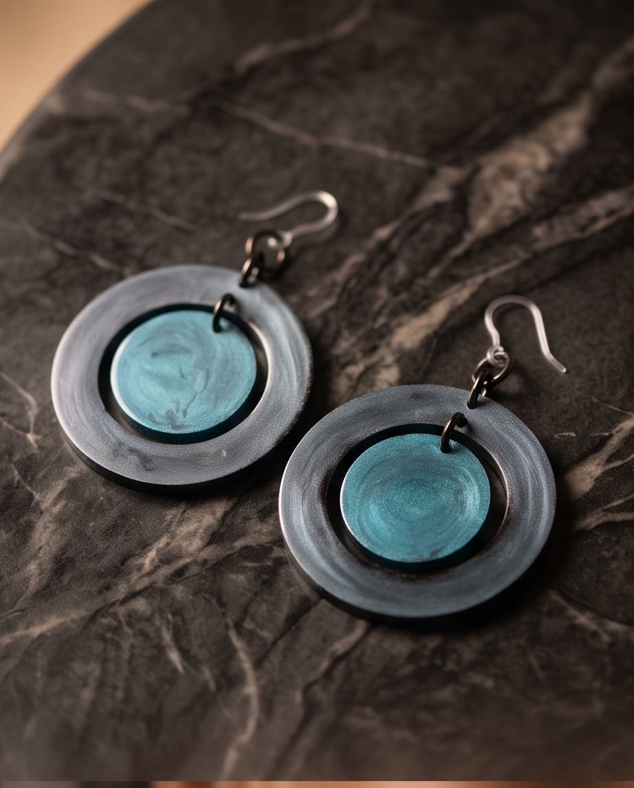 A beautiful styish rustic handmade earring. Fitted with comfy hypo-allergenic hooks.  Design W06  www.chakor.co.za