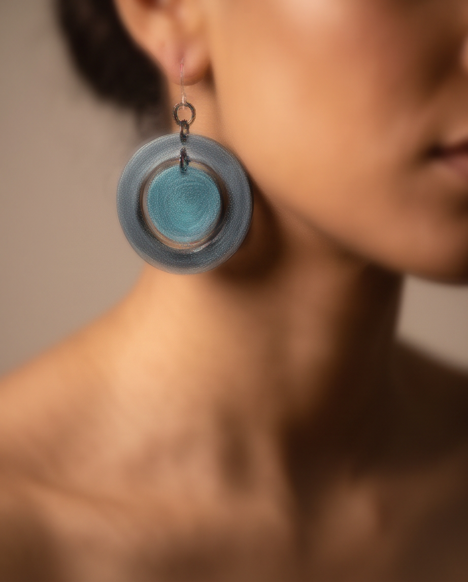 A beautiful styish rustic handmade earring. Fitted with comfy hypo-allergenic hooks.  Design W06  www.chakor.co.za