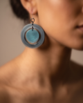 A beautiful styish rustic handmade earring. Fitted with comfy hypo-allergenic hooks.  Design W06  www.chakor.co.za