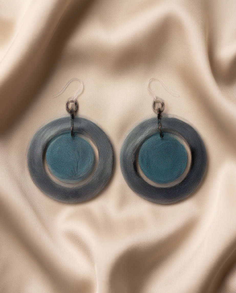 A beautiful styish rustic handmade earring. Fitted with comfy hypo-allergenic hooks.  Design W06  www.chakor.co.za