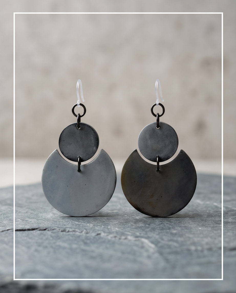 Add a touch of sophisticated elegance to your style with these rustic handmade earrings.Design W10 www.chakor.co.za