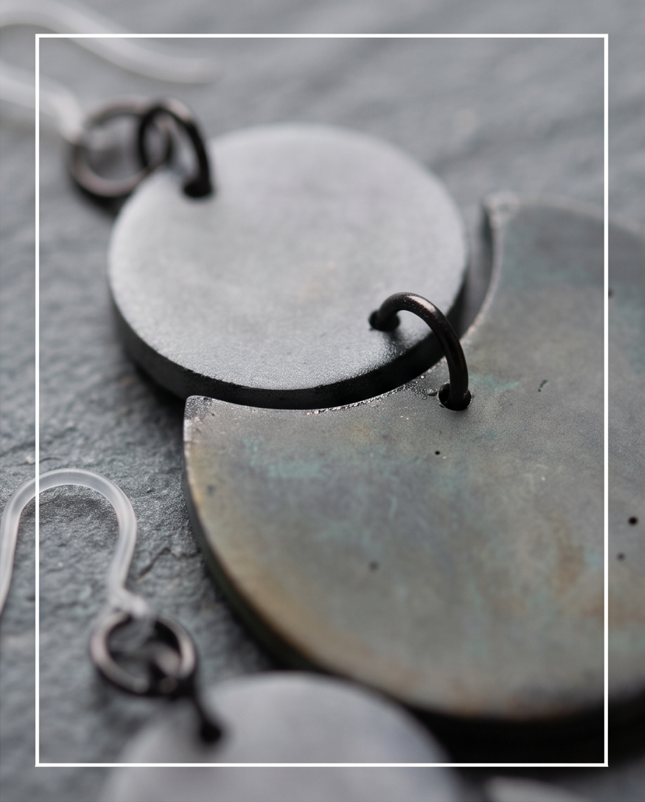 Add a touch of sophisticated elegance to your style with these rustic handmade earrings.Design W10 www.chakor.co.za
