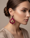 Make a bold statement with these intricately patterned. sparkling handmade earrings. Design X06 www.chakor.co.za